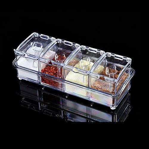 Cajas Condimentos Acrílico 4 Piezas Transparentes Rondon-2