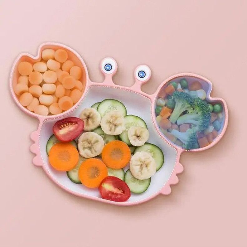 Plato Alimentar Bebe Cangrejo Comida Antideslizante Rondon-3