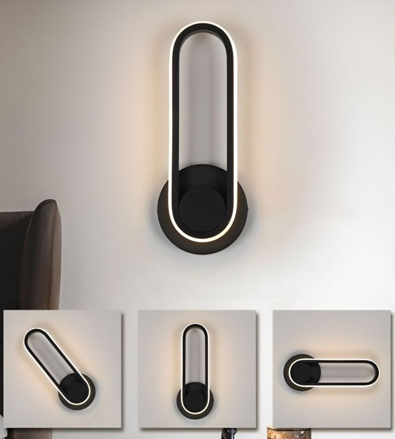Lámpara Aplique Pared Giratoria 3 Modos Decorativa Jhn-2