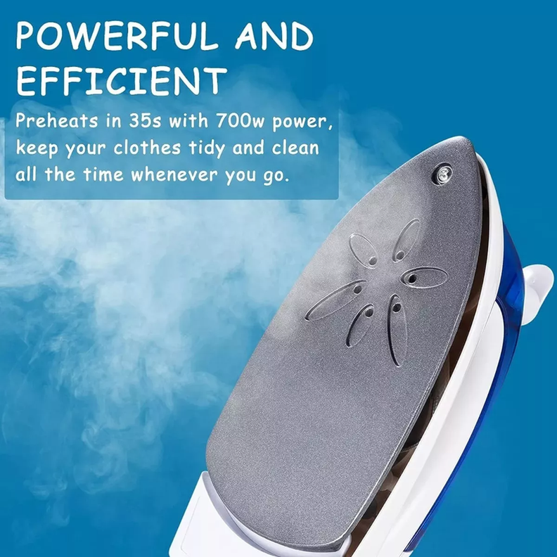 Plancha Vapor Portatil Plegable Viajera Ropa Hogar Lau-3