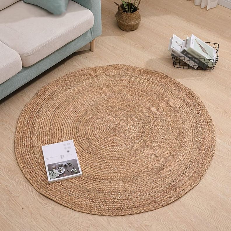 Alfombra Trenzada Yute Tejida Natural Bohemio Decorativa Jhn-3