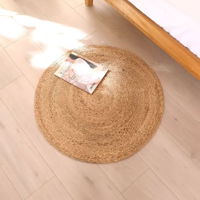 Alfombra Trenzada Yute Tejida Natural Bohemio Decorativa Jhn-6