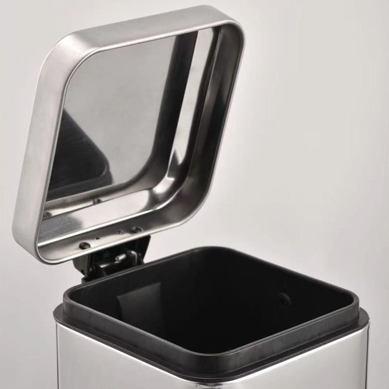 PAPELERO BASURERO Acero inoxidable Pedal Tapa Rectangular-2