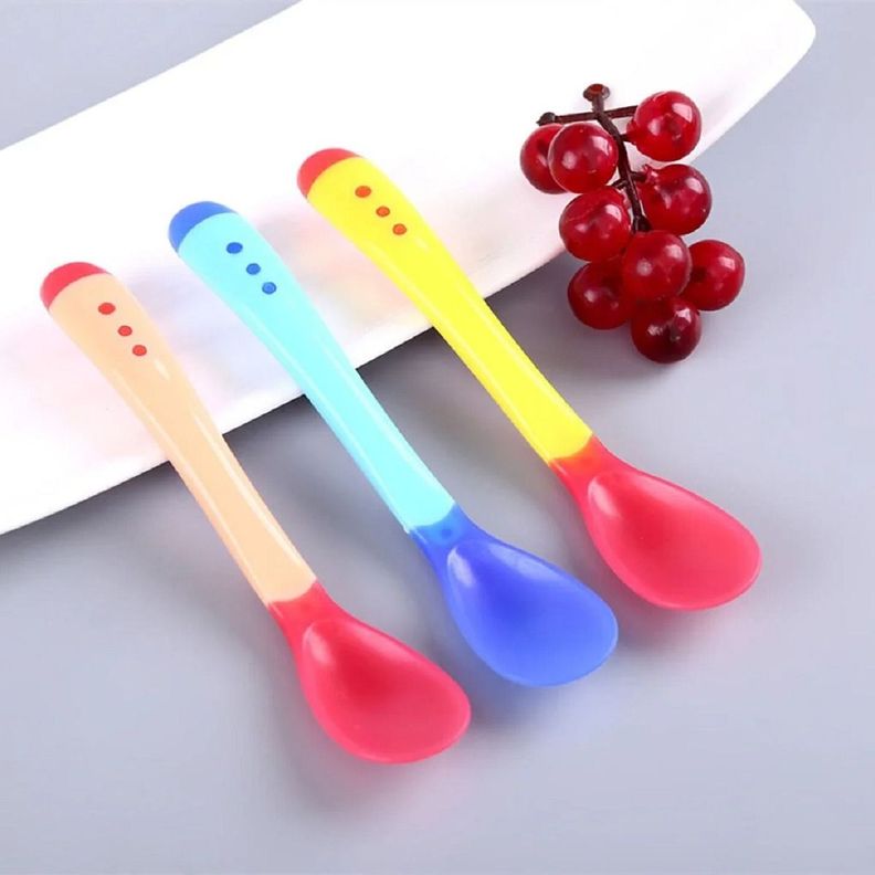 Set 10 Cucharas + Tenedor Sensor Temperatura Bebe Cocina Lau-2