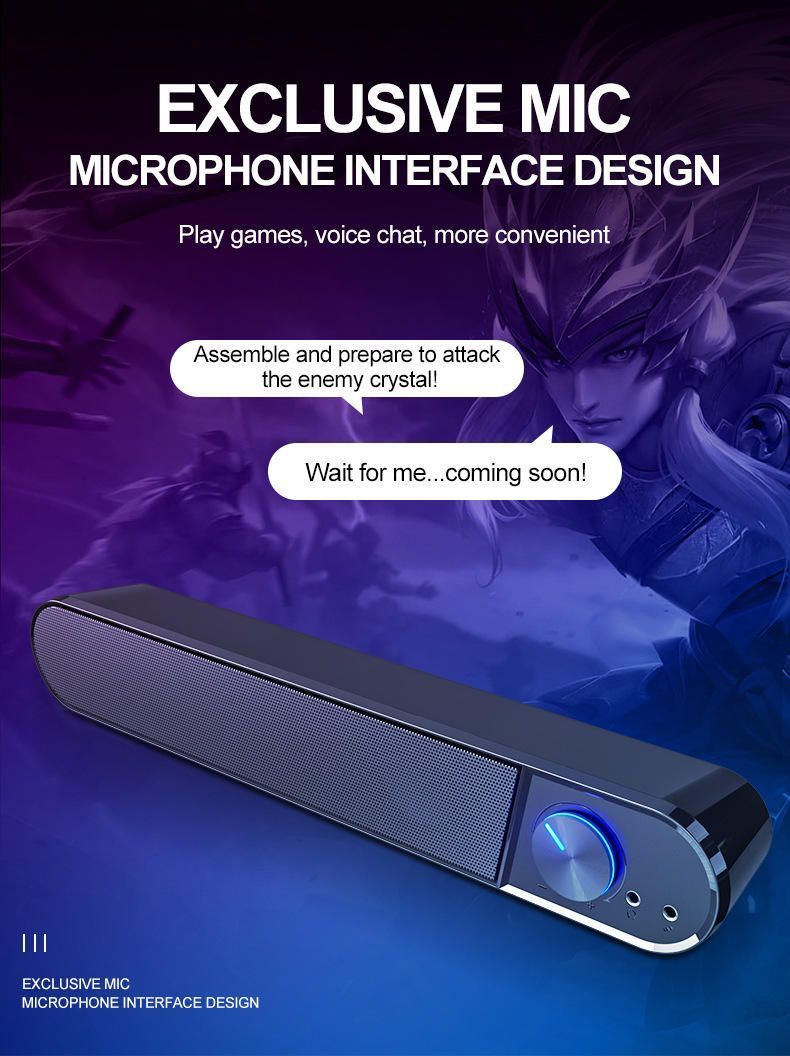 Barra Sonido Computador Bluetooth Subwoofer Rondon-6