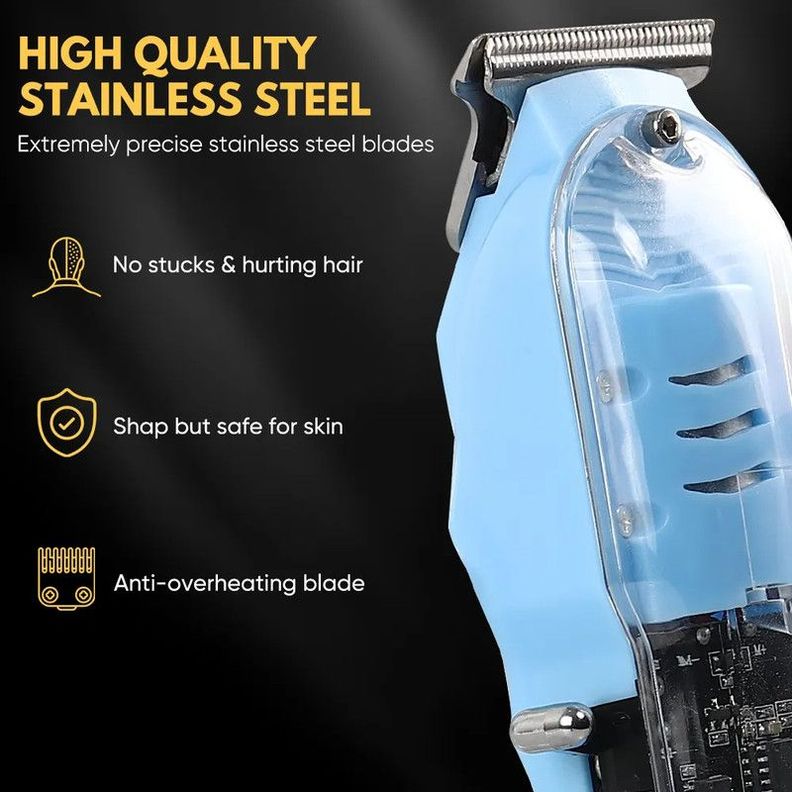 Maquina Afeitar Barba Cabello Recargable Barbero Hombres Lau-4