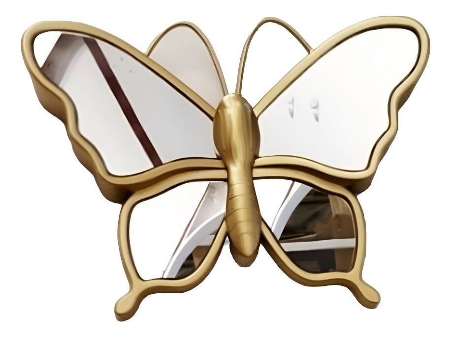 Set de 3 Espejos Mariposa Dorado Decoración Glamour Jhn-1