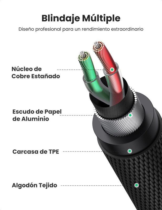Cable Auxiliar Tv Equipo Musica Telefonos Mp3 Lau-8