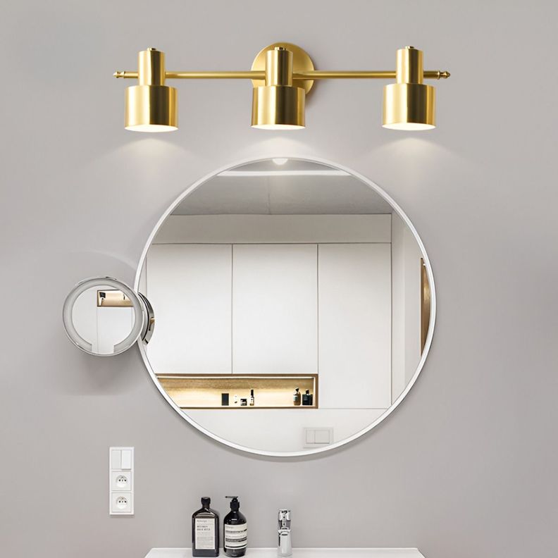 Lámpara Pared Techo 3 Luces E27 LED Ajustable Dorada Jhn-2