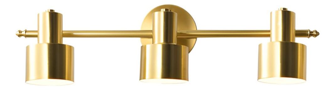 Lámpara Pared Techo 3 Luces E27 LED Ajustable Dorada Jhn-7