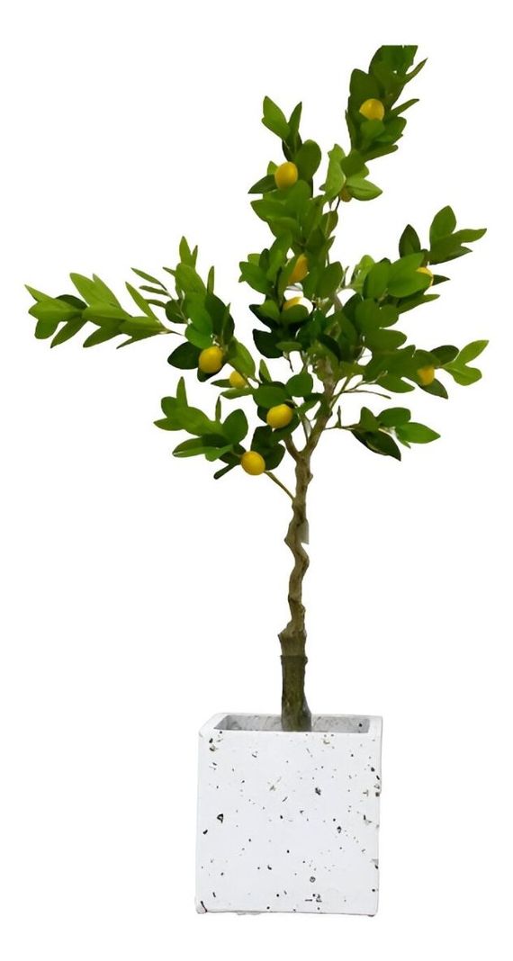 Árbol Limón Artificial Verde Decoración Moderna 120cm Jhn-1