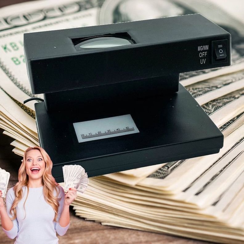 Detector Probador De Billetes Falsos Luz Ultravioleta Uv Lau-6
