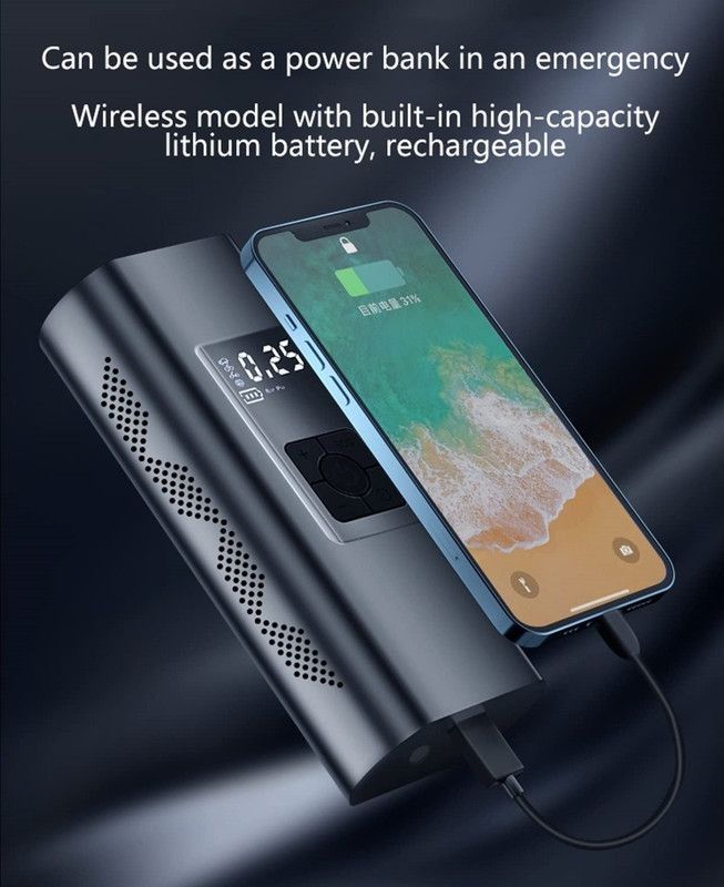 Compresor Portátil 12v Neumaticos Powerbank Linterna Lau-3