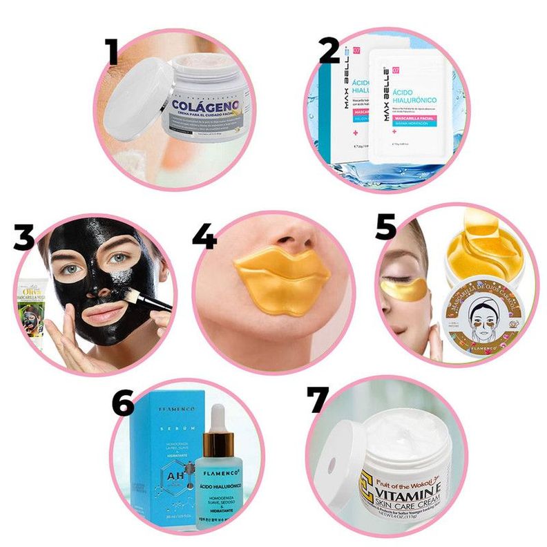 SkinCare Combo Belleza Facial Serum Mascarilla Colageno VitE-5