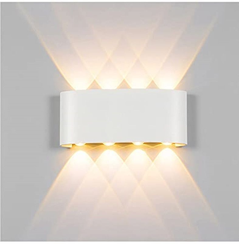 Aplique 8 Focos Blanco  LED Exteriores Pared Luz Calida Lau-0