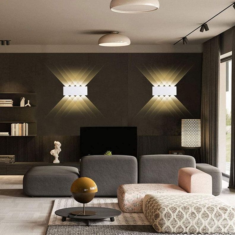 Aplique 8 Focos Blanco  LED Exteriores Pared Luz Calida Lau-3