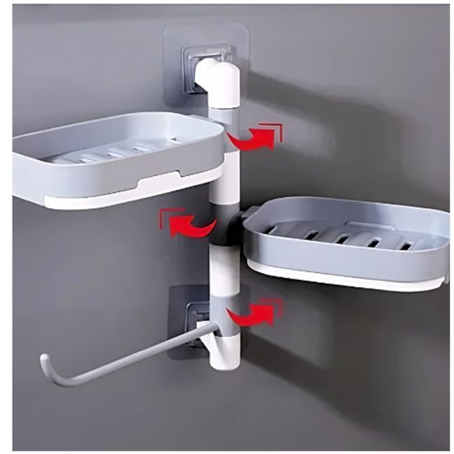 Estante Jabón Pared Multiuso Bandeja Baño Jabonera Rondon-3