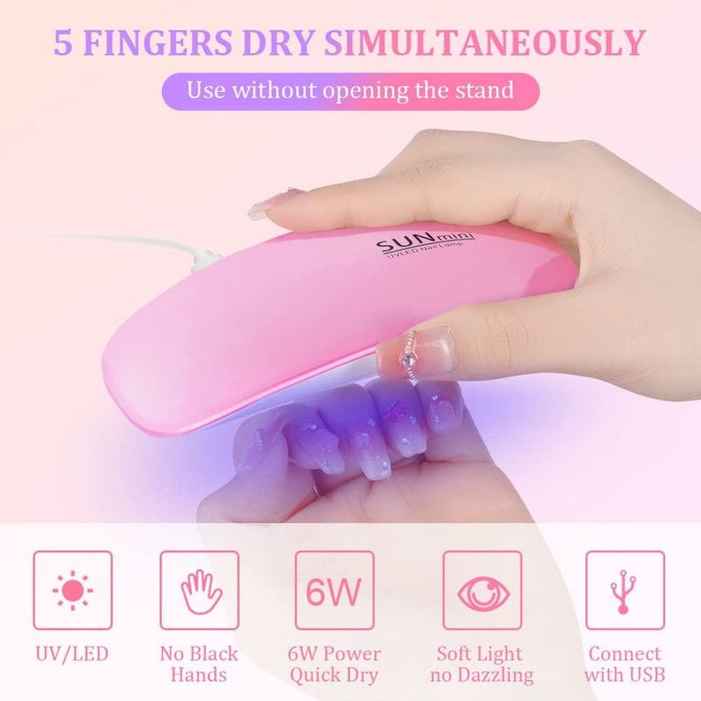Mini Lampara Secador LED UV Uñas Gel Portatil USB Lau-0