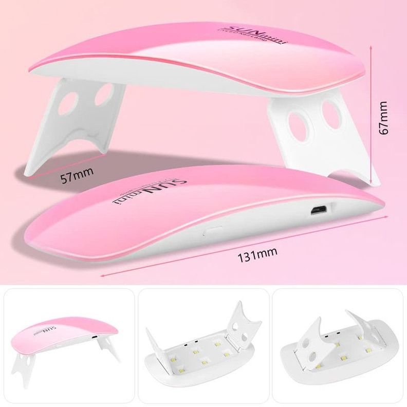 Mini Lampara Secador LED UV Uñas Gel Portatil USB Lau-2