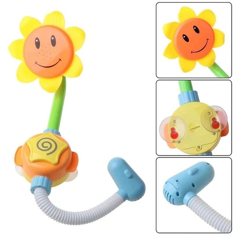 Juguete Regadera Bebe Girasol Rociado Agua Baño Ducha Rondon-4