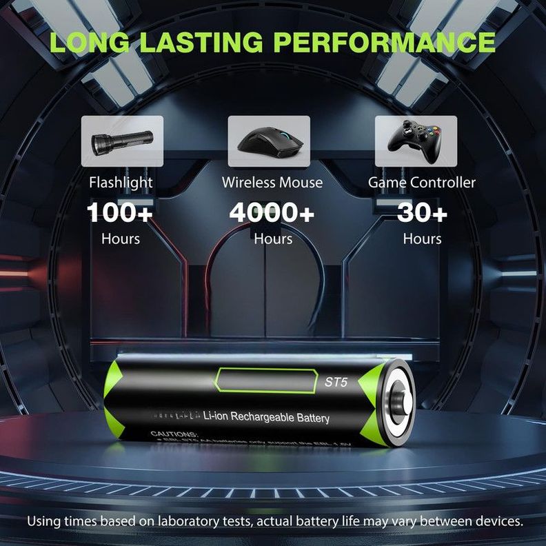 Set 2 = 4 Pilas AAA Recargable 2800mAh Lau -3
