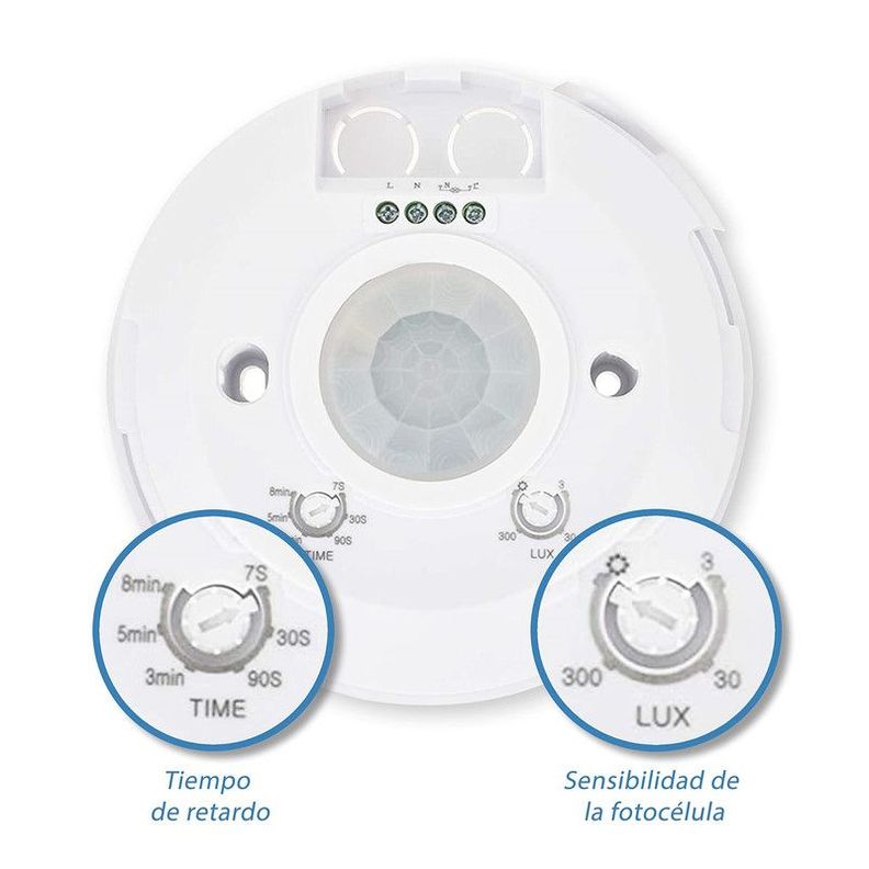 Sensor Movimiento LED 2000W Angulo 360 Lau-3
