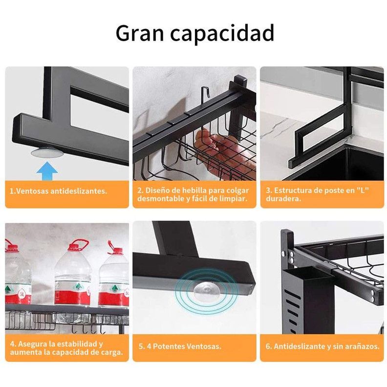 Secaplatos Fregadero Escurridor Secado Organizador Rondon-2
