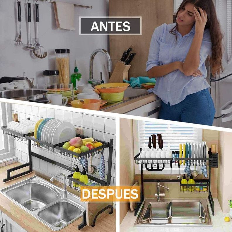 Secaplatos Fregadero Escurridor Secado Organizador Rondon-3