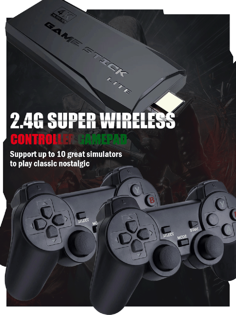 Consola Videojuego Retro Controles Inalambricos Lau-4