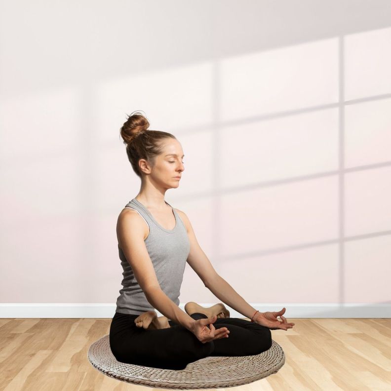 Alfombra Piso Cojín Tatami Rústica Cómoda Versátil Yoga Jhn-3