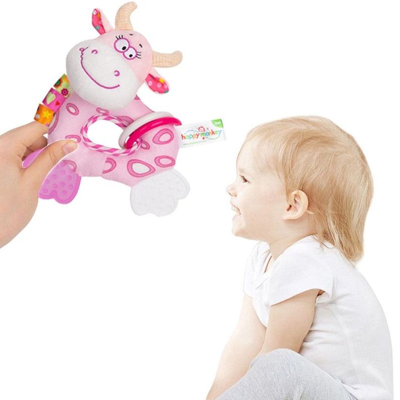 Sonajero Suave Bebés Recién Nacidos Peluche Sonaja Rondon-4