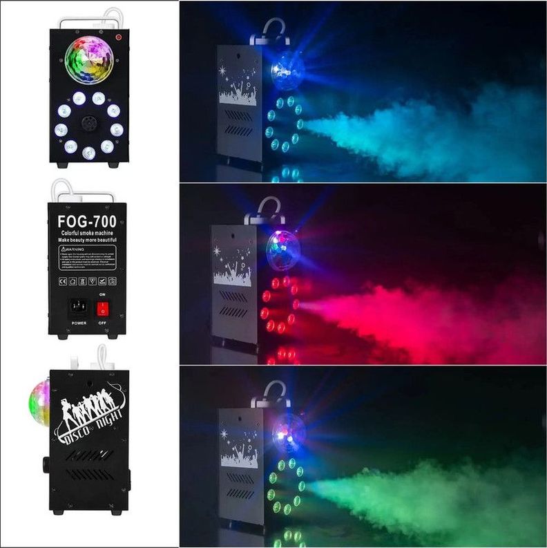 Maquina Humo Niebla Luces LED Escenario DJ Control Lau-4