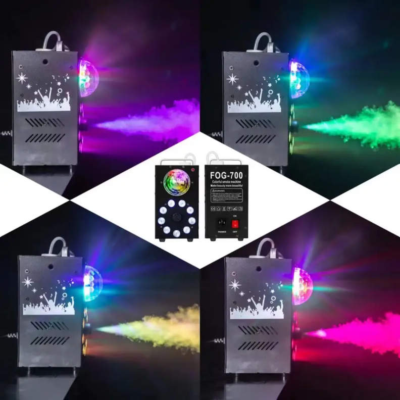 Maquina Humo Niebla Luces LED Escenario DJ Control Lau-6