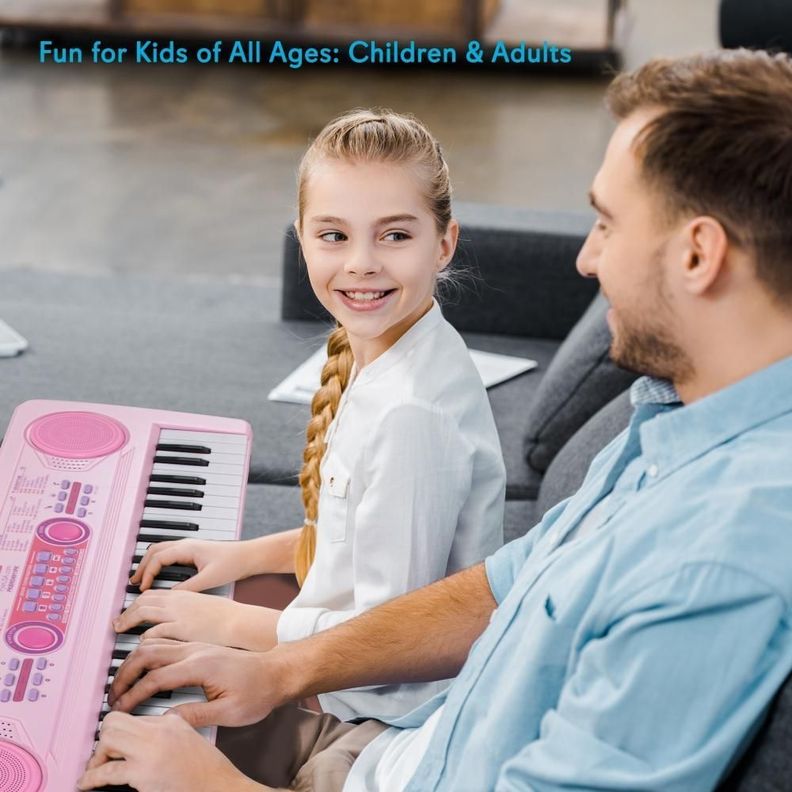 Teclado portátil de piano para niñas de 49 teclas-4