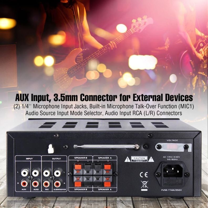 Amplificador de Audio 2 canales con Bluetooth-3