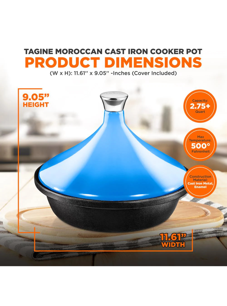 Tagine Olla Arabe Marroqui Hierro Fundido-4