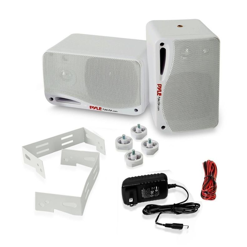Parlantes murales activos bluetooth blancos-3