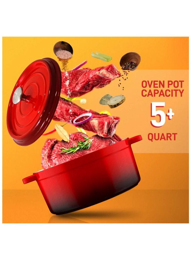 Olla Holandesa de Hierro Fundido de 5 litros-7