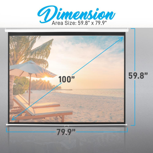 Pantalla Telón Para Proyector Roller 100 pulgadas-6