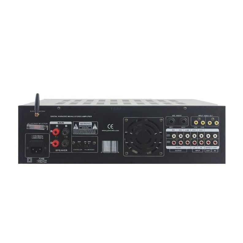 Amplificador Mixer Karaoke de 2000 watts y BT-2