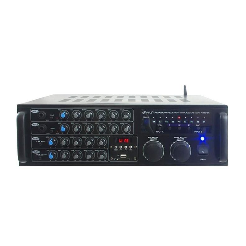 Amplificador Mixer Karaoke de 2000 watts y BT-1
