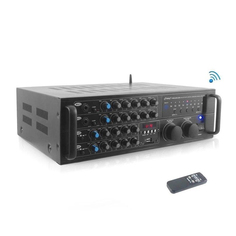 Amplificador Mixer Karaoke de 2000 watts y BT-0