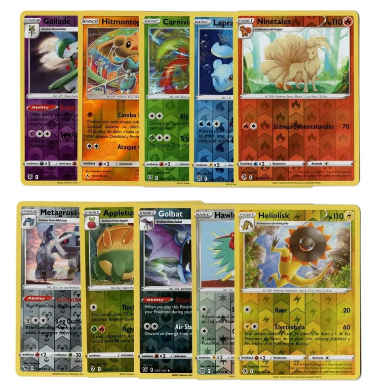 30 Cartas Pokémon Holograficas Originales sin repetición-0