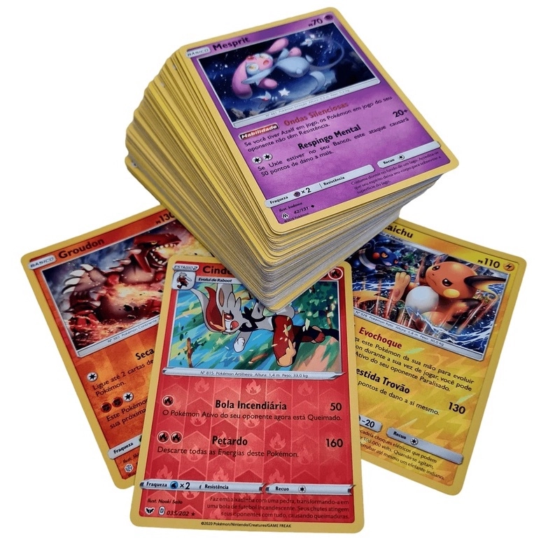 100 Cartas Pokemon Originales sin repetición-1