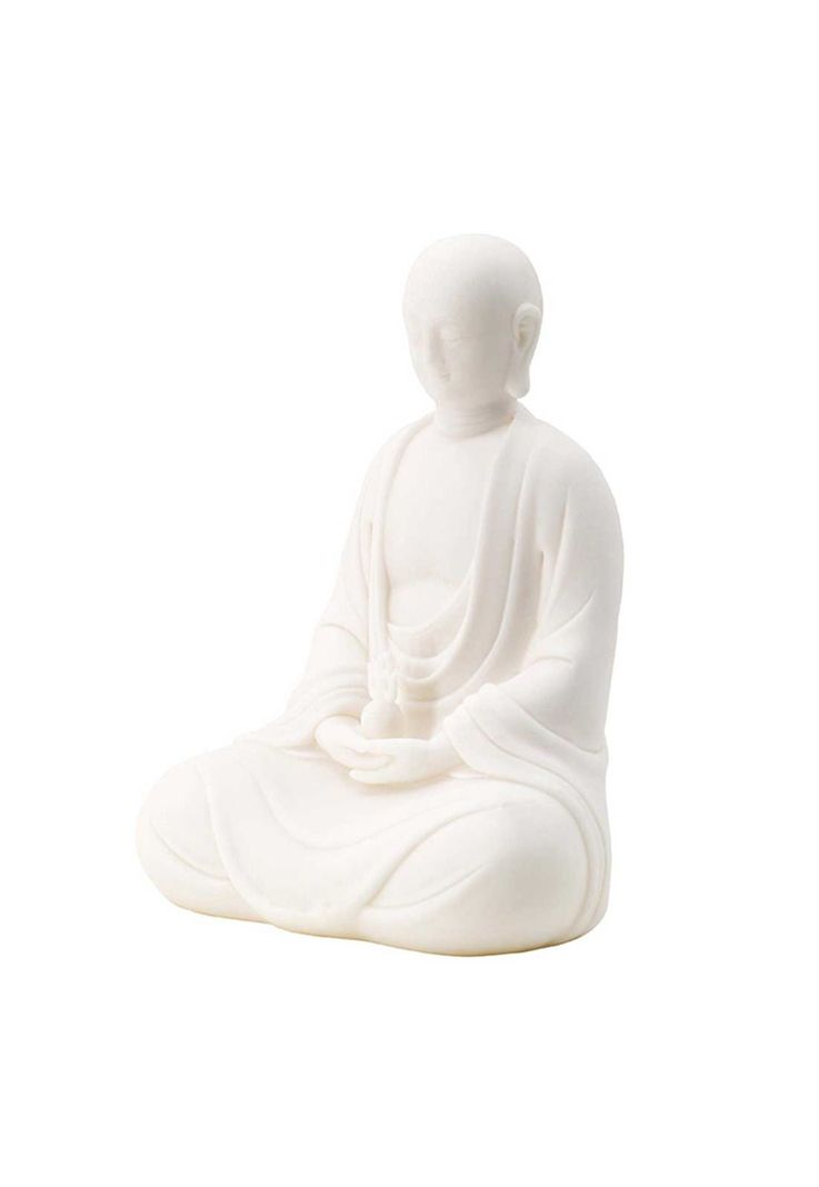 Buddha escultura decorativa Blanca-4