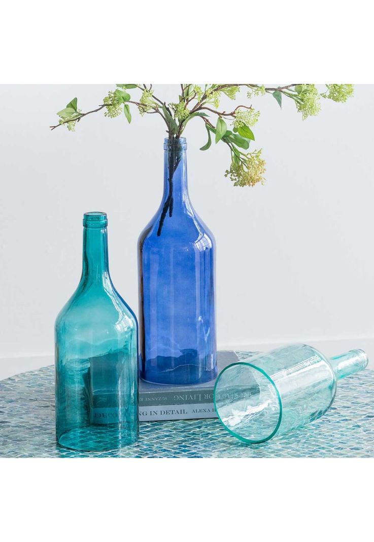 Set de 3 botellas de vidrio decorativas-3