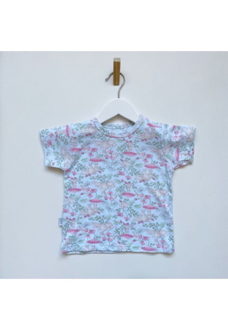 Pijama Eyy Conejo Celeste 2 piezas remera y short de niña -2