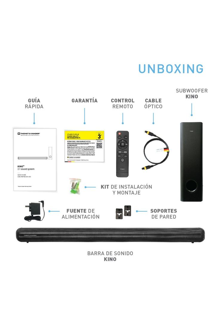 Barra De Sonido Kino Hdmi Bluetooth Optical Control Remoto Tv-3