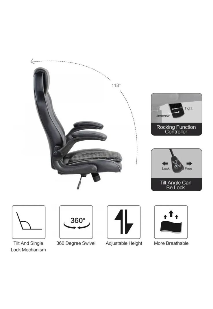 Sillón Gamer Escritorio para Pc Play Xbox Ergonomico reforzado-1