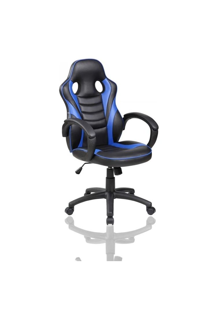 Silla Gamer ergonómica reforzada sillón oficina ejecutivo azul-0